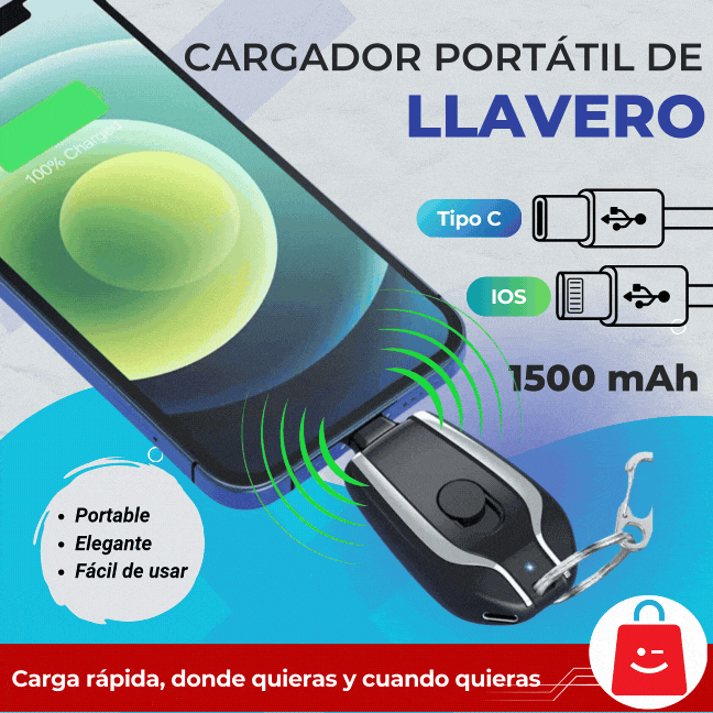 CARGADOR PORTÁTIL DE LLAVERO - ENERGÍA PARA TÚ SMARTPHONE