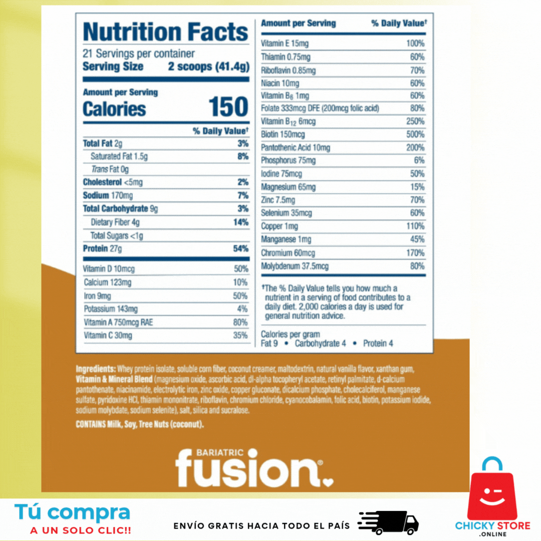 Sustituto de comida alto en Proteína - Bariatric Fusion